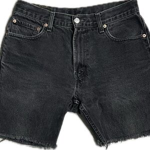 Vintage faded black Levi’s cutoffs
